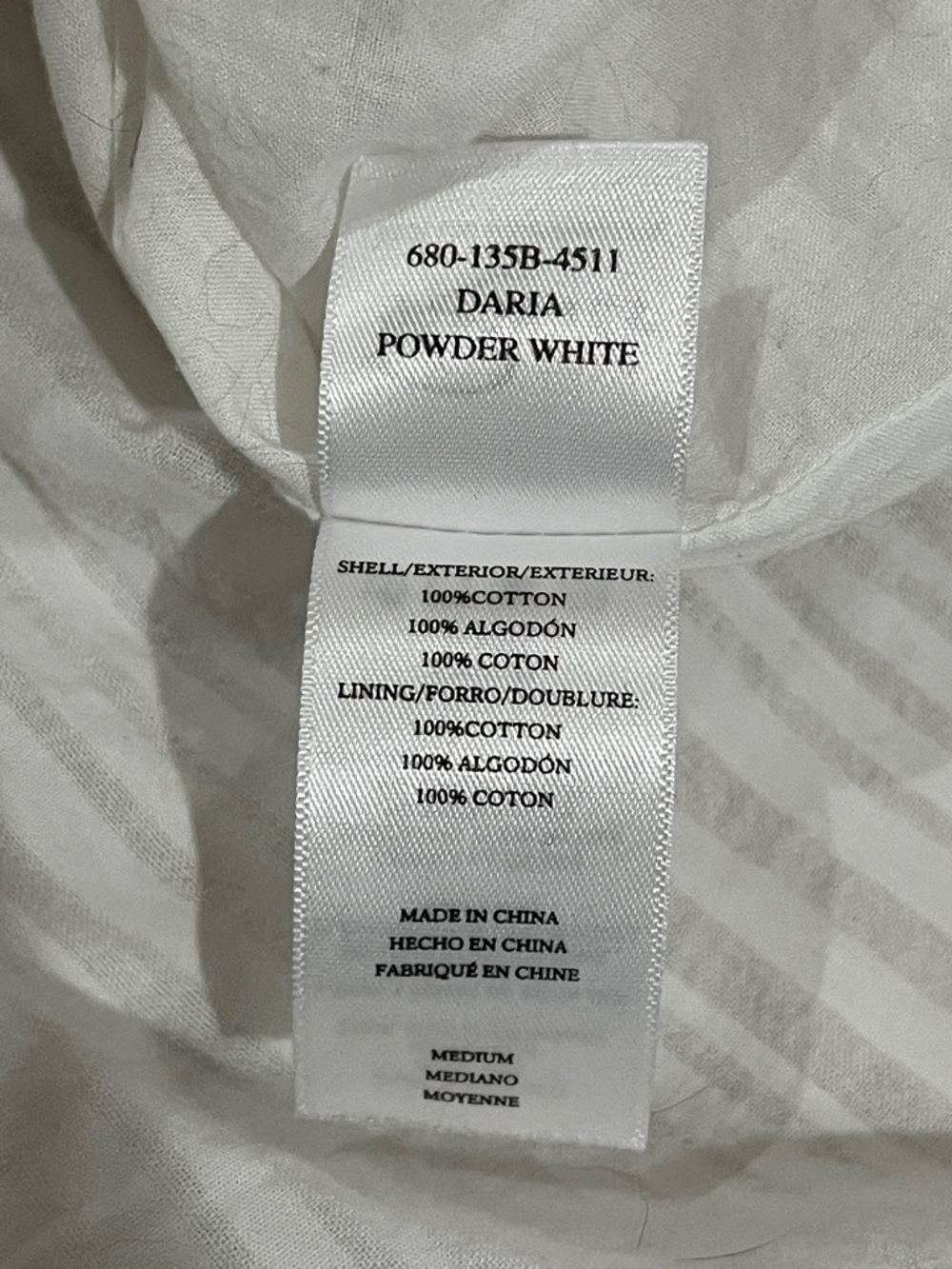 Rails White Tie-Neck Smocked Top - Picture 4 of 4